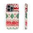 Watercolor Study of Christmas Patterns - Impact Resistant Phone Case iPhone 14 Pro Glossy